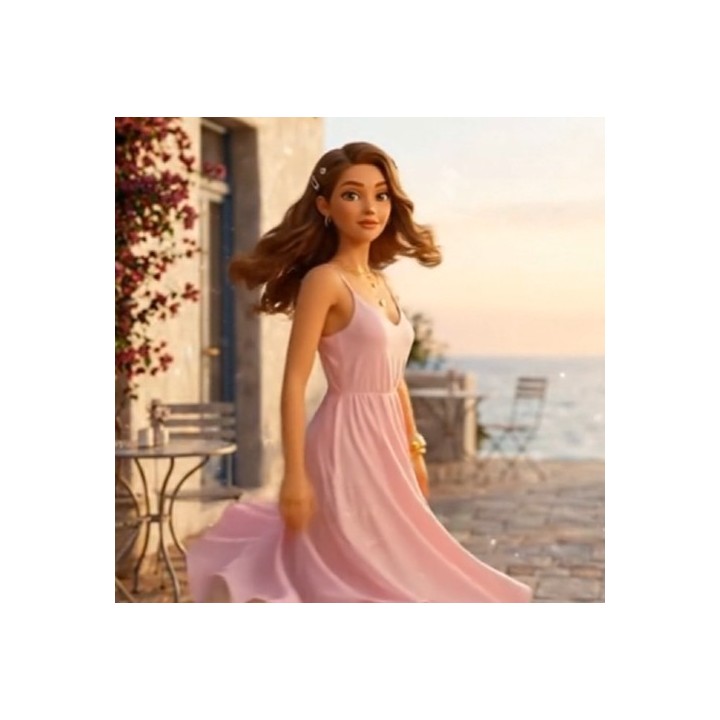 Robe d'été rose